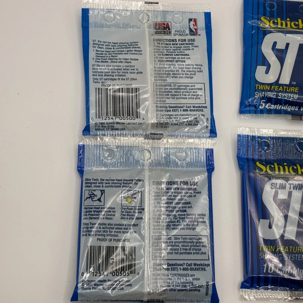 Schick Slim Twin ST Razor Cartridges Mens 40ct Blue Vintage New Sealed